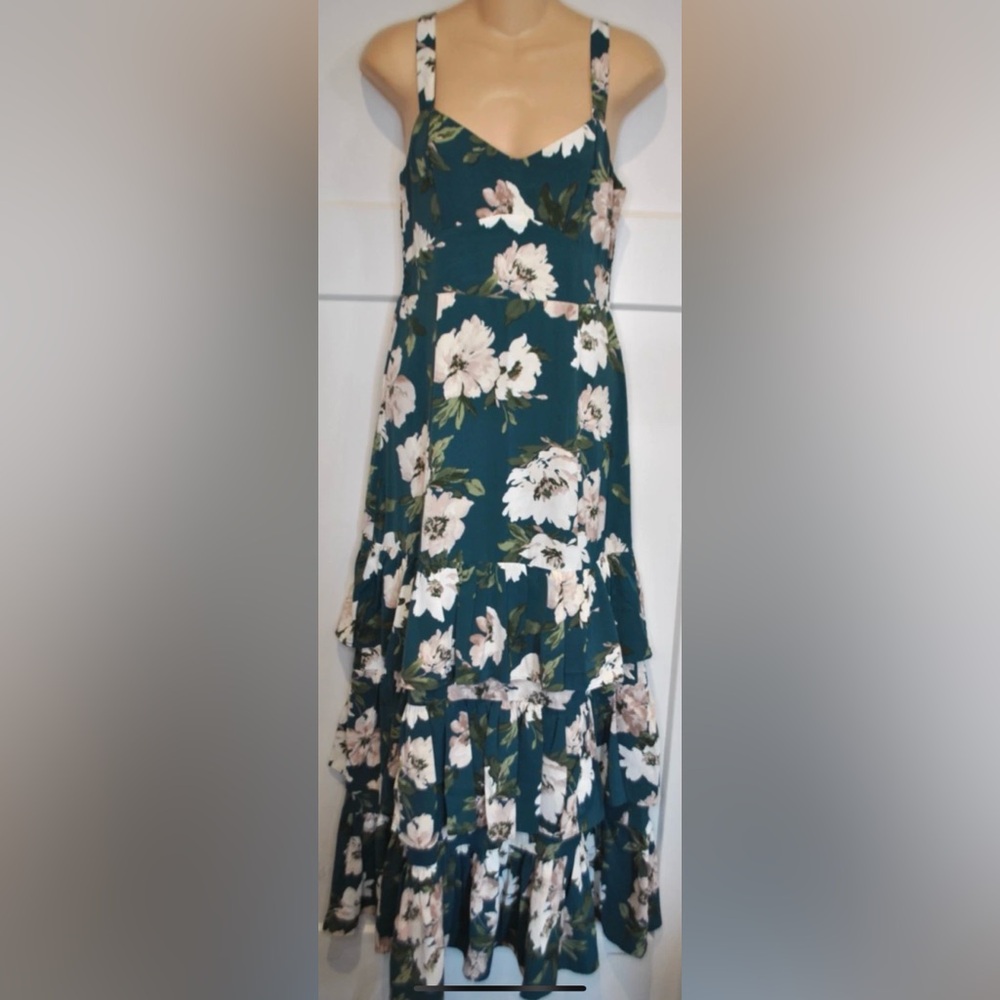 ABERCROMBIE & FITCH Drama Ruffle Tiered Maxi Dress size S NWT $150 - Picture 4 of 8